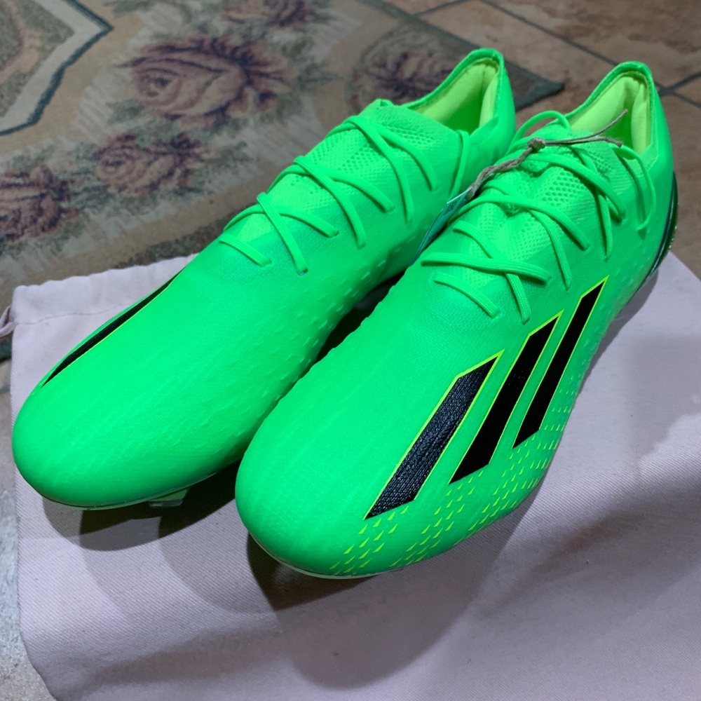 ADIDAS MEN'S X SPEEDPORTAL.1 FG SOLAR GREEN/BLACK” - Picture 3 of 13